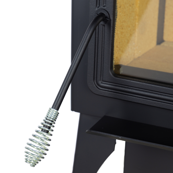 Medium Wood Stove On Legs | Heats 2200 Sq Ft Chrome Handles