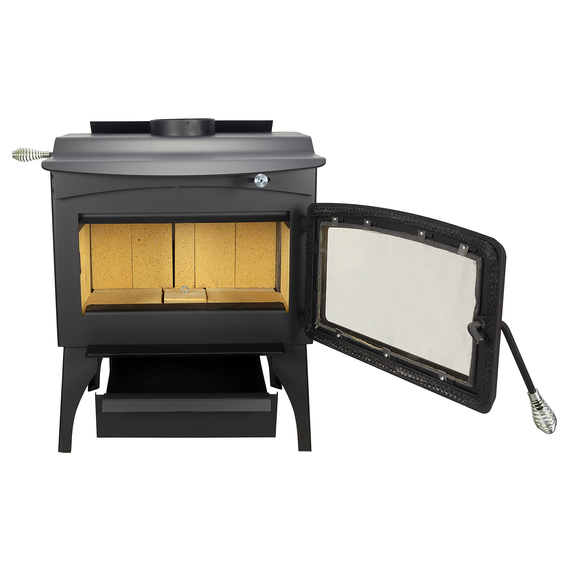 Medium Wood Stove On Legs | Heats 2200 Sq Ft Door Open