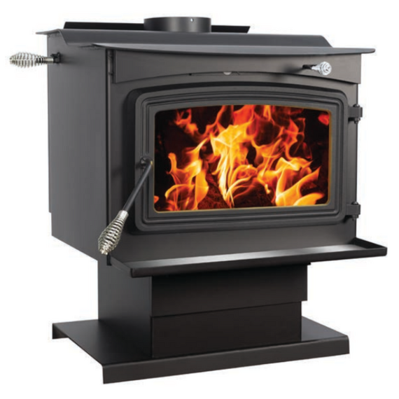 Large Wood Stove On Pedestal | Heats 2500 Sq Ft