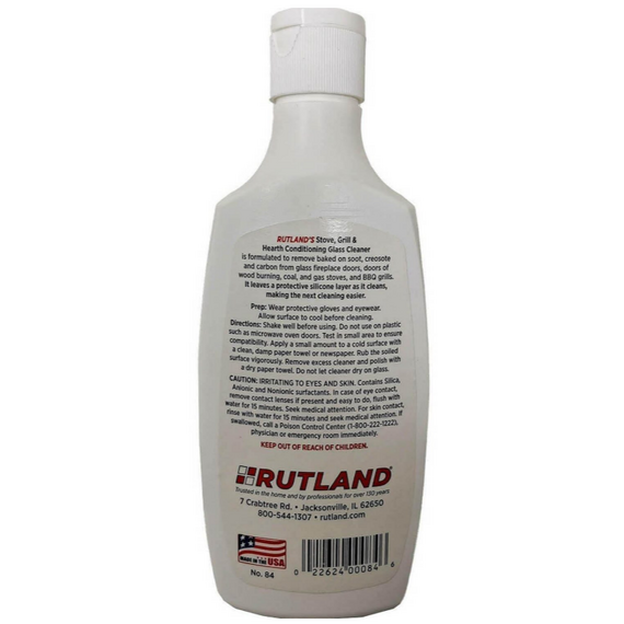 Rutland Stove, Grill & Hearth Conditioning Glass Cleaner BackSide