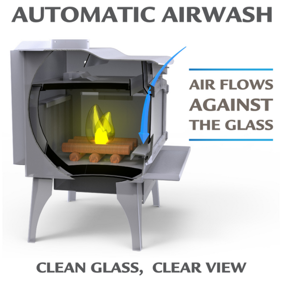 Small Wood Stove On Legs | Heats 1800 Sq Ft Airwash