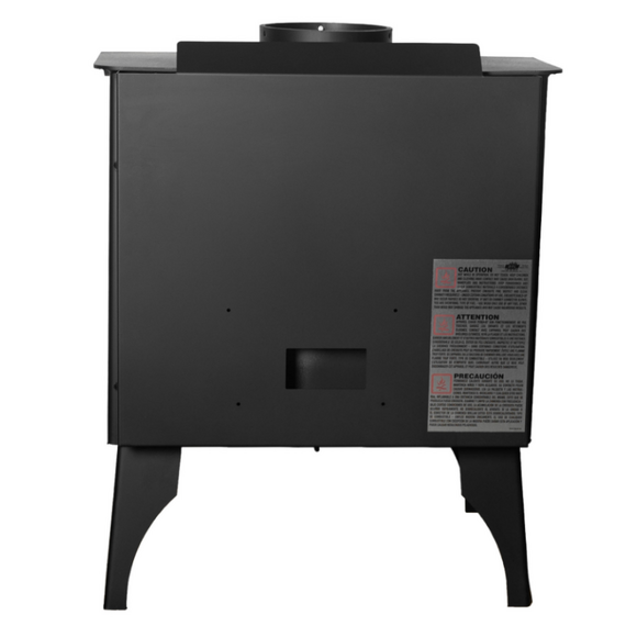 Small Wood Stove On Legs | Heats 1800 Sq Ft Back Side
