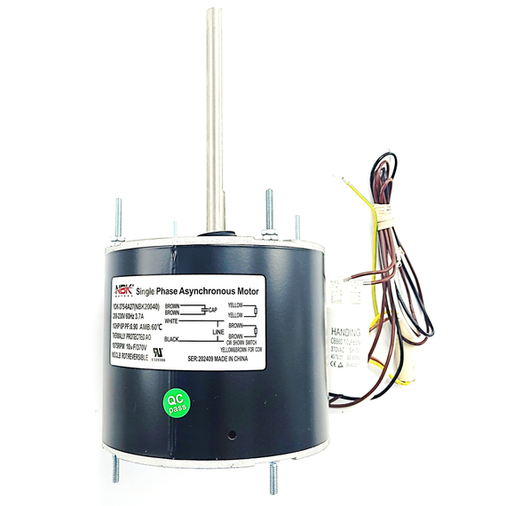 This condensor motor is equivalent to Fasco/D7907 Condensor Motor 1/2 HP With Capacitor 20040