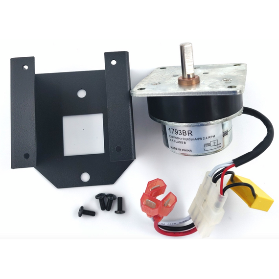 This auger feed motor is equivalent to Quadrafire/812-4420 Auger Feed Motor With Bracket 20077