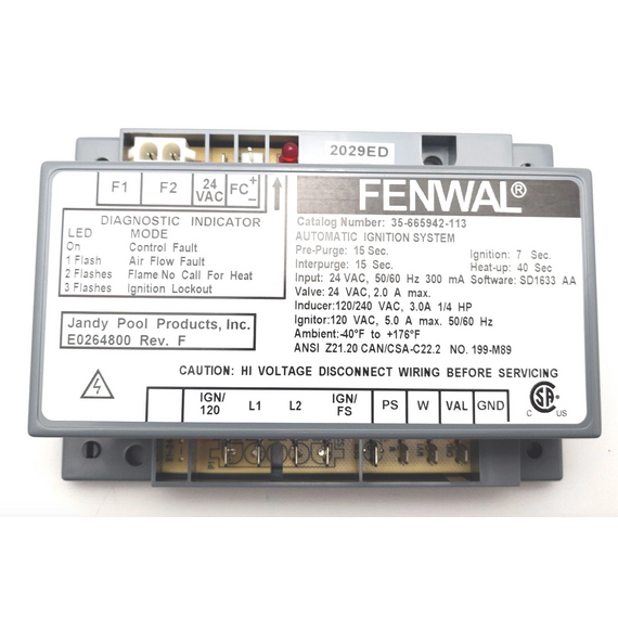This ignition module is equivalent to Fenwal/35-665942-113-0G Ignition Module 20381