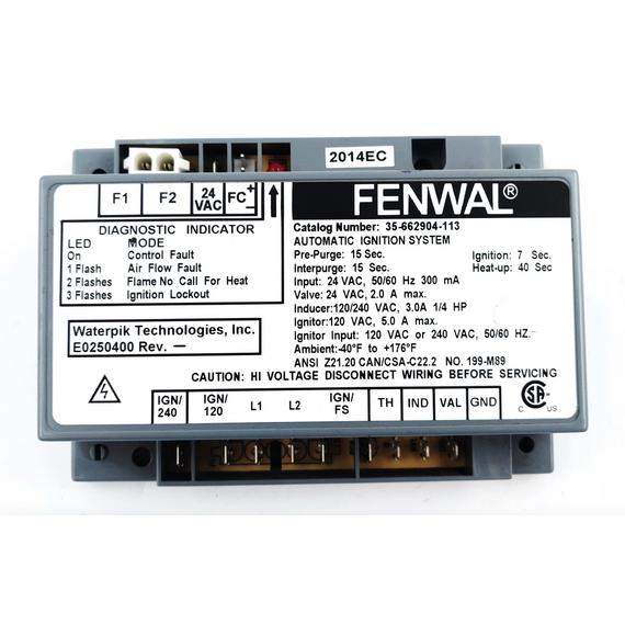 This ignition module is equivalent to Fenwal/35-662904-113 Ignition Module 20382