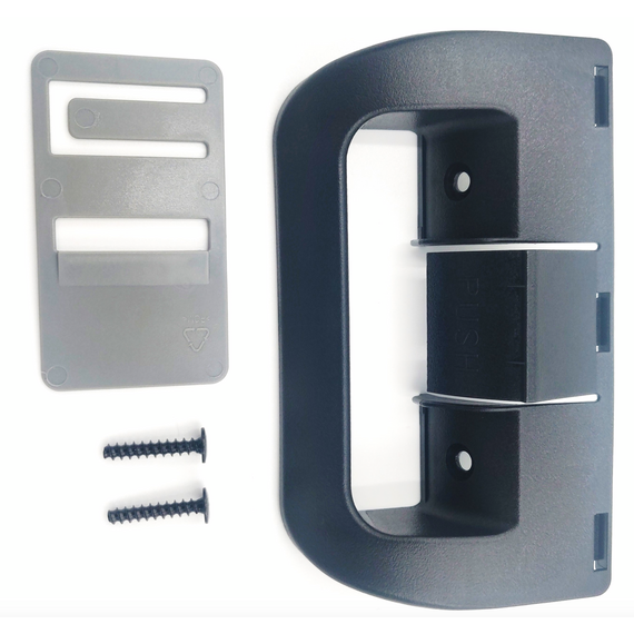This door handle is equivalent to Dometic/3851174031 Refrigerator Door Handle Kit Black 20580K