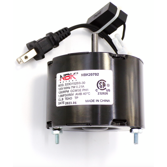 This fan motor is equivalent to Broan/JA2C227 Fan Motor Assembly 20702