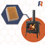 Rectangular Uncanned Catalytic Combustor for Wood Stoves CC-173 Russo, 1.9" x 17.4" x 2"