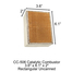 3.6 x 6.1 x 2 inches is the measurement of the rectangular uncanned catalytic combustor.