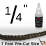 Universal 1/4 Inch x 7 Feet Precut Black Fiberglass Rope Gasket With Gasket Adhesive 2 Fluid Ounces