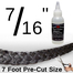 Universal 7/16 Inch x 7 Feet Precut Inch Black Fiberglass Rope Gasket With Gasket Adhesive 2 Fluid Ounces