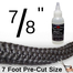 Universal 7/8 Inch x 7 Feet Precut Black Fiberglass Rope Gasket With Gasket Adhesive 2 Fluid Ounces