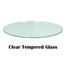Clear Tempered Glass Circle Pattern