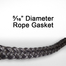 5/16 Inch Black Fiberglass Rope Gasket Sold By The Foot