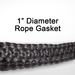 1 Inch Diameter Black Graphite Rope Gasket Sold By The Foot