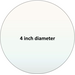 Pyroceram custom circular cut 4 inch ceramic glass