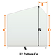 R2 Specialty cut pyroceramic glass for wood stoves