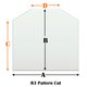 R3 Specialty cut pyroceramic glass for wood stoves
