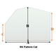 R6 Specialty cut pyroceramic glass for wood stoves