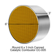 CC-005 Round Canned Catalytic Combustor, 6" x 3"
