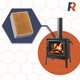 CC-604 Rectangular Canned Catalytic Combustor for Wood Stoves CC-604
