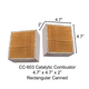 CC-603 Rectangular Canned 4.6" x 4.6" x 2" Catalytic Combustor (Set of 2)