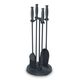 Pilgrim 2300 Series Mini Fireplace Tool Set with Matte Black Barrel Handles