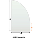 A10 Specialty cut pyroceramic glass for wood stoves