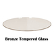 Bronze Tempered Glass Circle Pattern