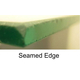 Seamed edges on glass