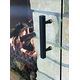 3 Inch Handles Are Mounted To The Glass Screen