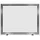 Trieste Brushed Nickel Fireplace Screen With Tempered Clear Glass