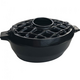 Black Matte Lattice 3QT Large Steamer - 13 × 8 × 6 Inch.