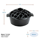 Minuteman Black Lattice Top Steamer - 7.25 x 11 x 6.5 Inch.