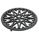 7" Sunburst Trivet With Black Baked Enamel Finish