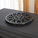 7" Sunburst Trivet With Black Baked Enamel Finish installed