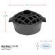 Minuteman Blue/Black Lattice Top Steamer - 7.25 x 11 x 6.5 Inch.