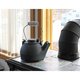 Blue Black Minuteman Cast Iron Humidifying Kettle 2.5 Quarts installed