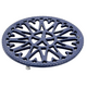 7" Sunburst Trivet With Blue Baked Enamel Finish