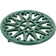 7" Sunburst Trivet With Green Baked Enamel Finish