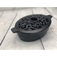 Porcelain coated cast iron Filigree Black Matte 3QT Large Steamer.