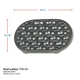 Minuteman Cast Iron Oval Lattice Trivet Black dimension