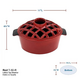 Minuteman Red Lattice Top Steamer - 7.25 x 11 x 6.5 Inch.