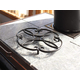 Minuteman Clover Handforged Wrought Iron Trivet in Black installed