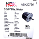 AO Smith/F48H31A50 Condenser Motor 850 RPM 20796 Specifications
