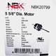 Century/544 Fan Coil Motor 1075 RPM 20799 Specifications