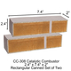 2.4" x 7.4" x 2" Rectangular Canned Catalytic Combustor CC-308 Elmira