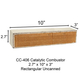 CC-406 Earth Stove Rectangular Uncanned 2.6" x 10.1" x 3" Catalytic Combustor