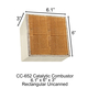 Rectangular Uncanned 6.1" x 6" x 3" Catalytic Combustor, CC-652 Clayton